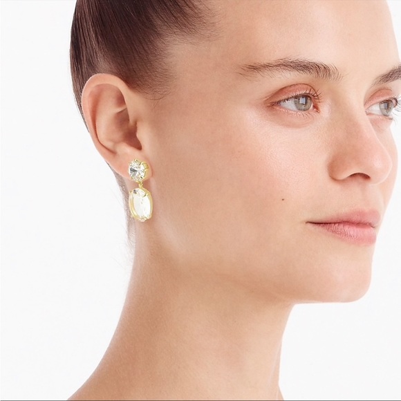J. Crew Gem 2-Stone Earrings - Picture 4 of 5